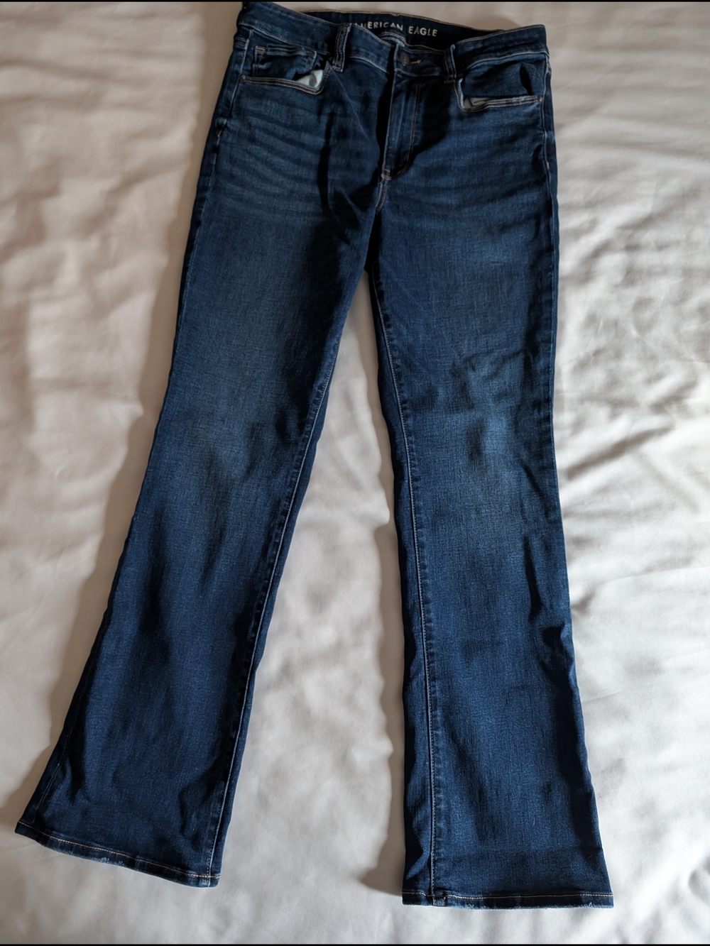 American Eagle Outfitters Dark Blue Flare Jeans - 12 Regular New